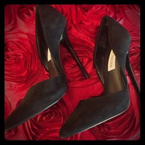 Steve Madden suede black heels